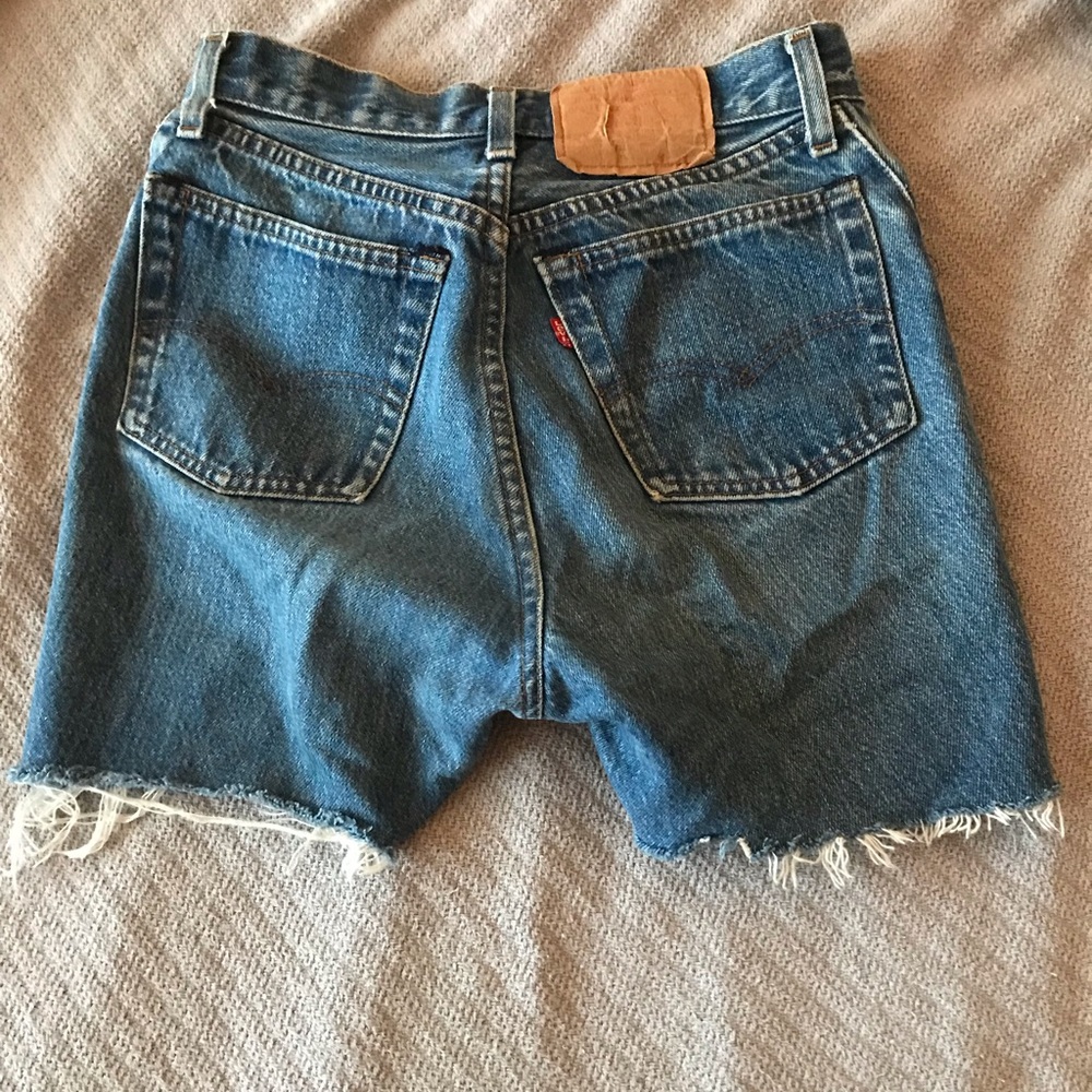 Vintage 501 Levi's button fly cut off shorts